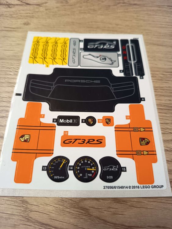 Adesivi LEGO Personalizzati Adesivi Personalizzati Trasparenti Per Set LEGO 42056, Tema Auto GT3 GT2 - Nuovi LEGO Technic Stickers - Foto 8