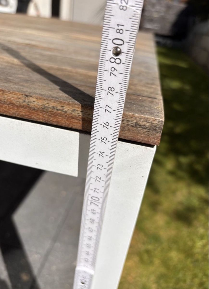 Tische: Gartentisch aus Holz mit Stahlgestell, 200 x 100 cm – Gebraucht aus Heimenhausen von Bufnof 4