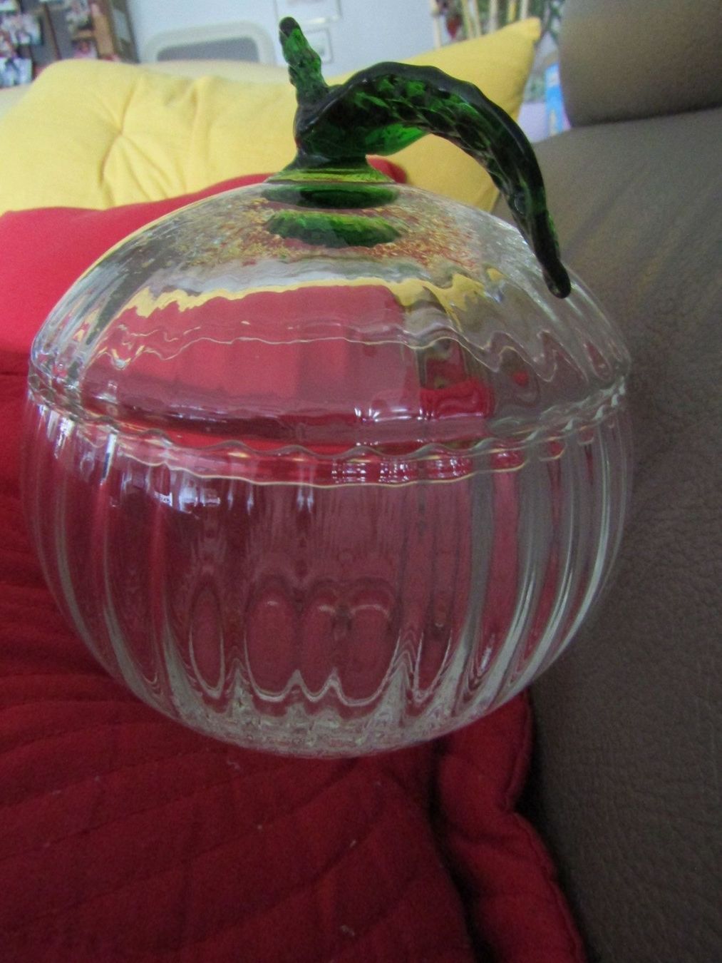 Zuccheriere: belle coupe en verre forme pomme – Usato da Delémont venduto da mamygateau 1