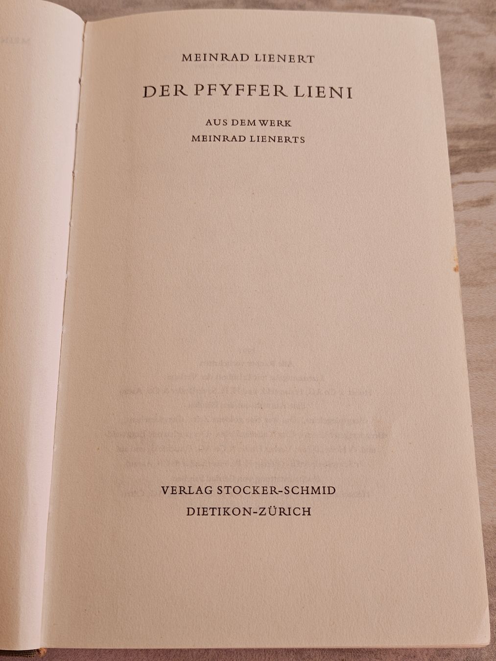 Libri: Meinrad Lienert, Der Pfyffer Lieni – Usato da Schwyz venduto da Hollywood70 2