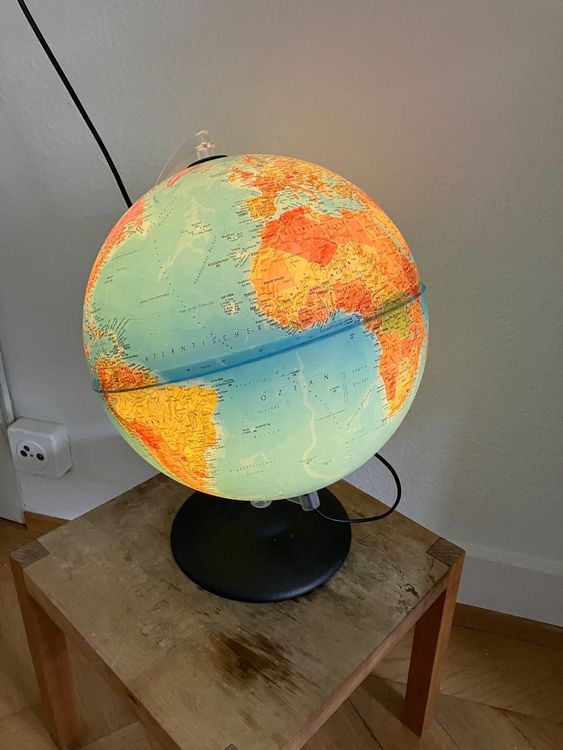 KARE DESIGN Schöner Globus Weltkugel Edelstahlfuss Deko Büro (Neu Und