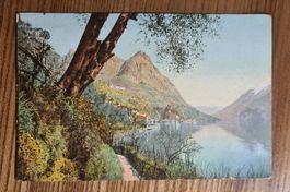 Lago di Lugano, San Mamette e Castello 1910