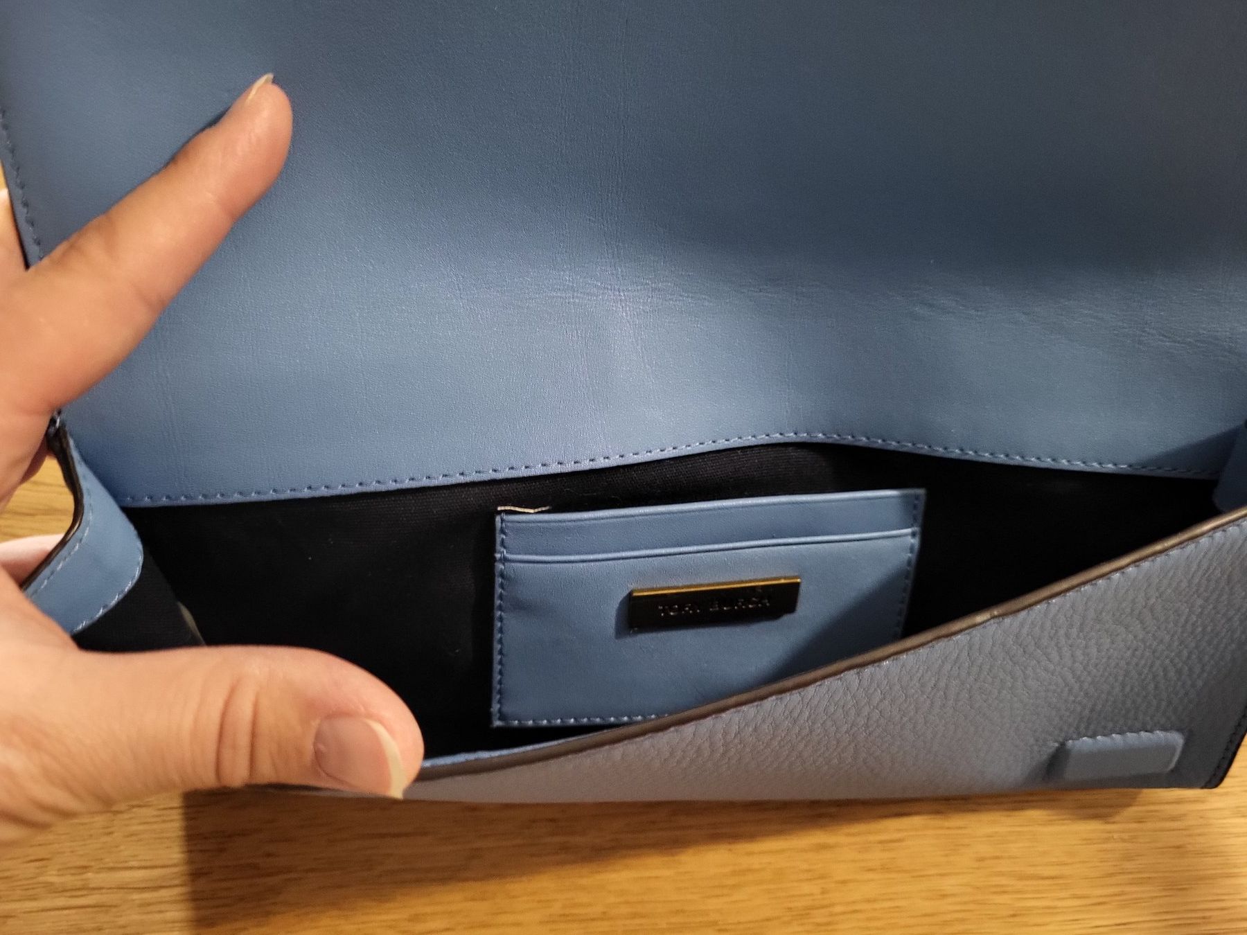 Tory Burch Borse: Clutch, TORY BURCH, neu, hellblau, Leder – Usato da Rotkreuz venduto da Siibli 2