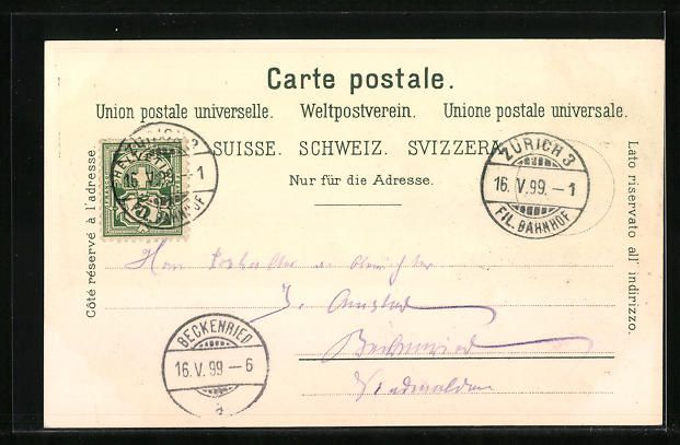 Cartoline postali: Litho Zürich, Teilansicht mit Kirche un – Usato da Berlin venduto da bartko-reher 1