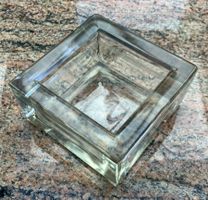 Brutalistischer XL Glas-Aschenbecher 2.1kg 50er Vintage