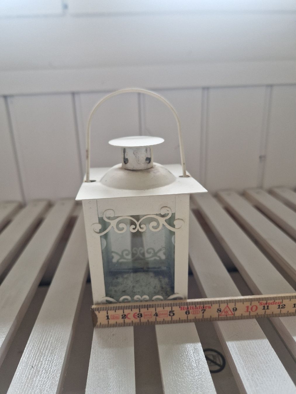 Lanterne: Kleines weisses Laternchen, Vintage Stil – Usato da Weggis venduto da Oswadan 4