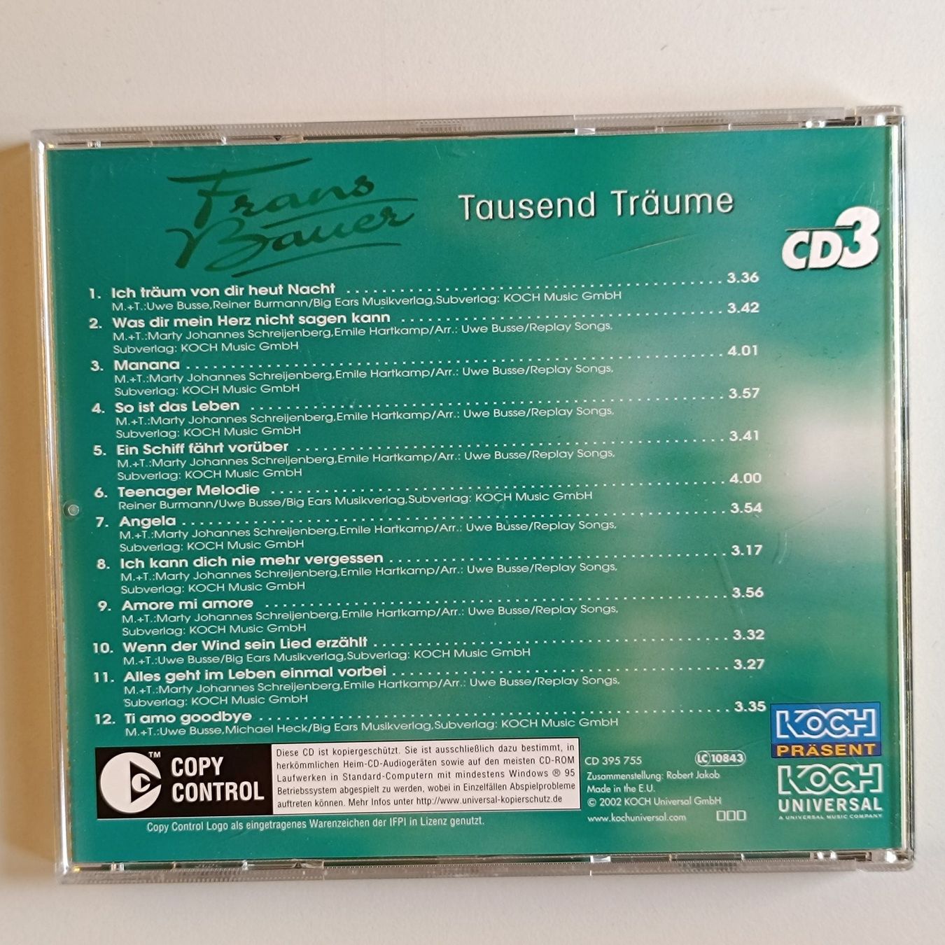 CDs: Frans Bauer - Tausend Träume CD3  F13 – Gebraucht aus Sessa von fraenklishop 1
