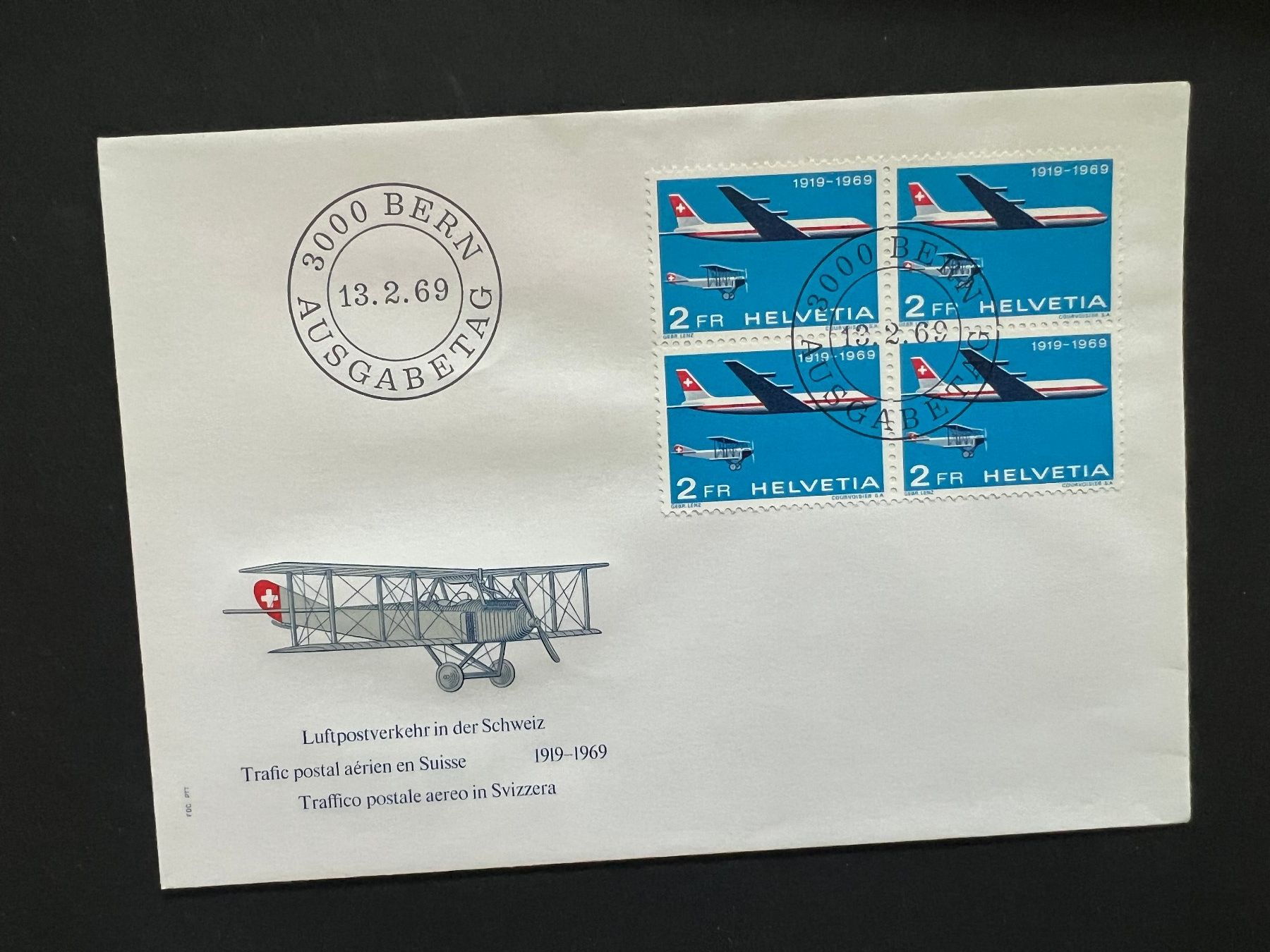Tous les timbres: CH  Erstagsbrief Luftpost 1969   (M417) – D'occasion à Hinwil par Sidi4