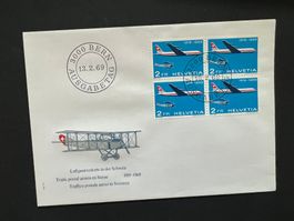 CH  Erstagsbrief Luftpost 1969   (M417)