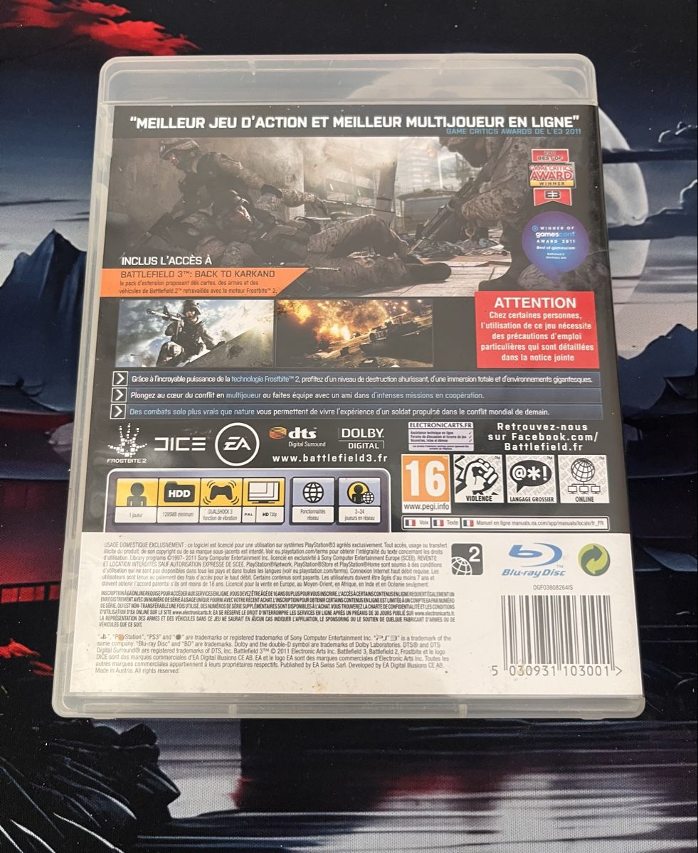 Sony Giochi: Jeu PS3 Battlefield 3 Limited Edition – Usato da Thônex venduto da LaBoutiqueduRems31 1