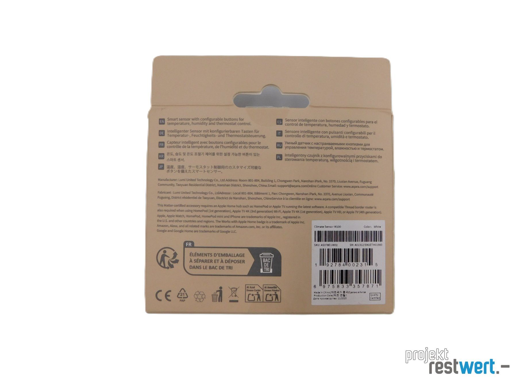 Mesurer: Klimasensor W100 von AQARA – Neuf (Voir description) à Bülach par restwert_buelach 3