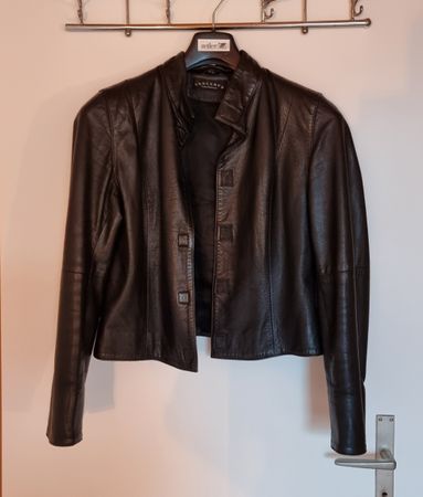Echte Lederjacke aus Lammnappa, Gr. S/36