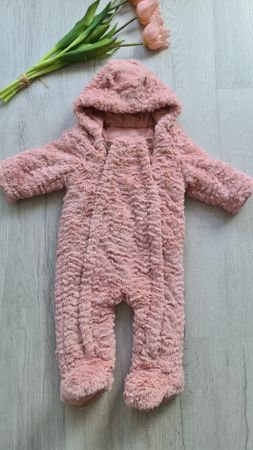 Süsser Teddy Overall Winteroverall Gr. 74/80 rosa (9-12M)