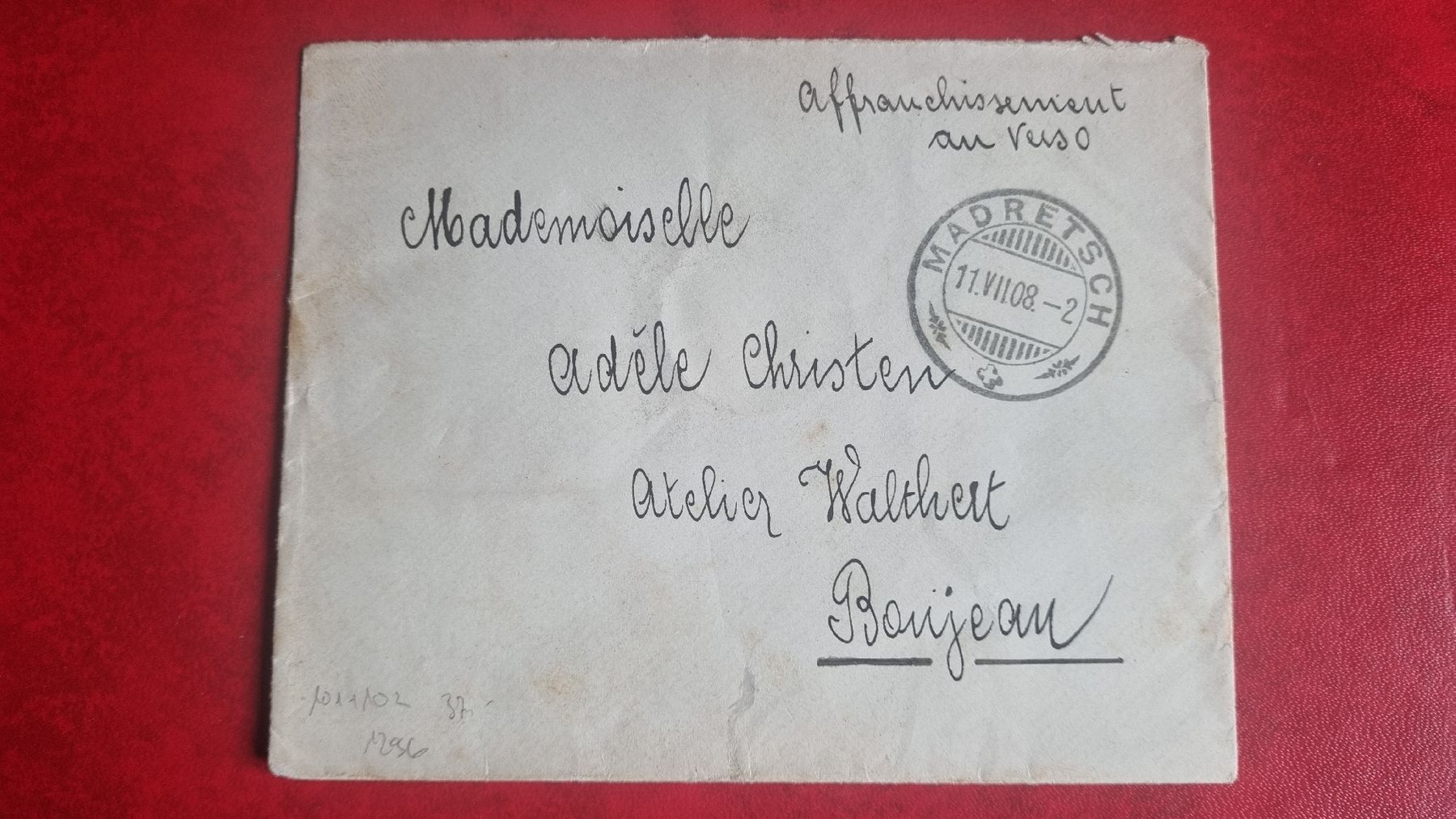 Tutti i francobolli: UMSCHLAG AUS MADRETSCH - JAHR 1908 – Usato da Heimenschwand venduto da rog_p7h9