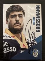 Signierte Autogrammkarte Robin Grossmann EVZ Saison 20/21