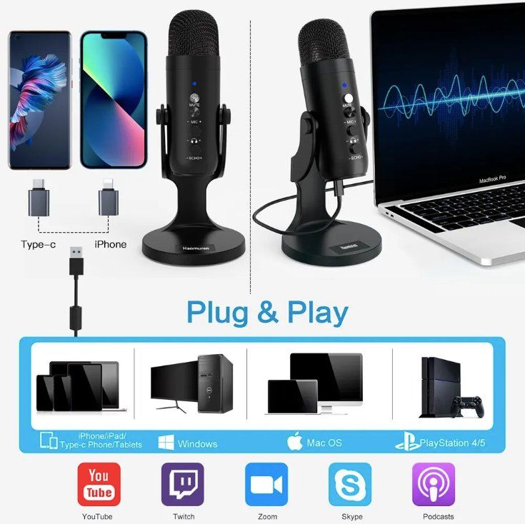 Microfoni: USB Pro Studio-Mikrofon Kondensator – Nuovo e nell'imballaggio originale da Châtelaine venduto da topshop.switzerland 6