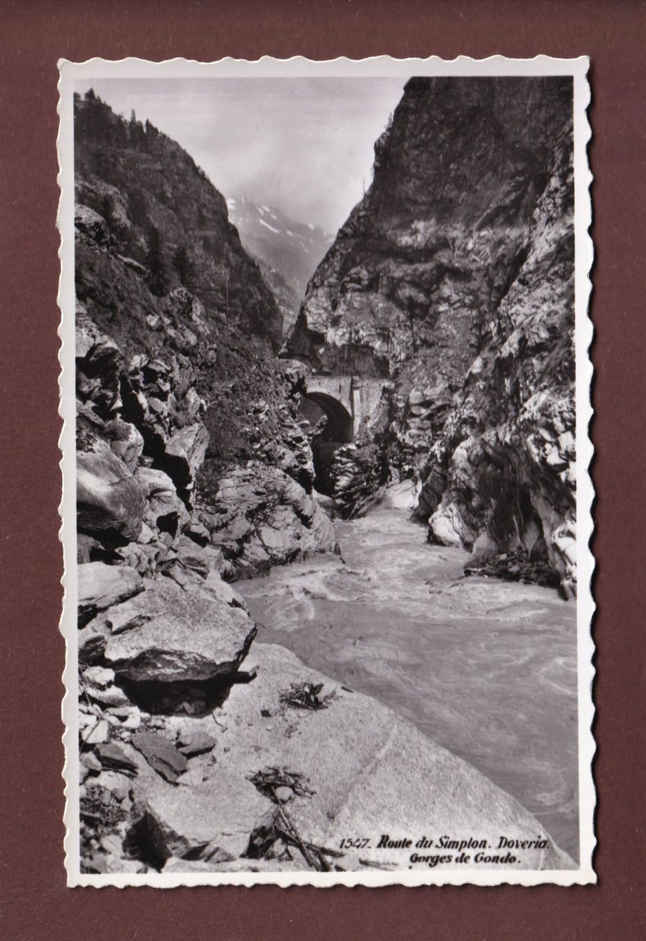 Ansichtskarten: Route du Simplon - Gorges de GONDO – Gebraucht aus Pully von nicecards-shop