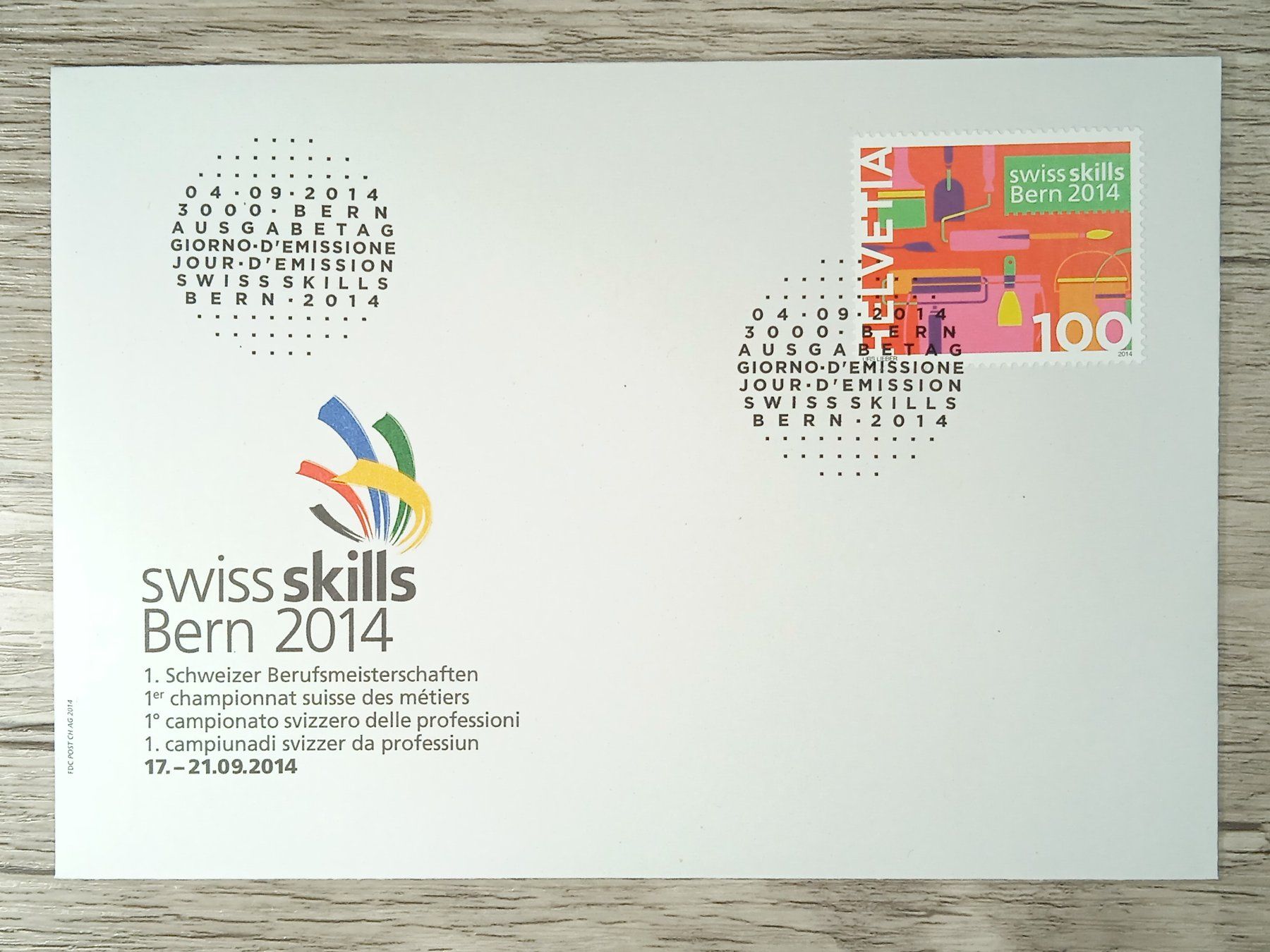 Tutti i francobolli: TR12 Enveloppe + Timbre Suisse 2014 – Usato da Cousset venduto da Patrick_Collections