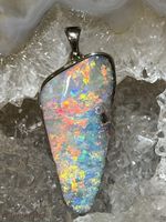 Opal - Anhänger - Boulder mit 585 Gold / Wahnsinniges Stück