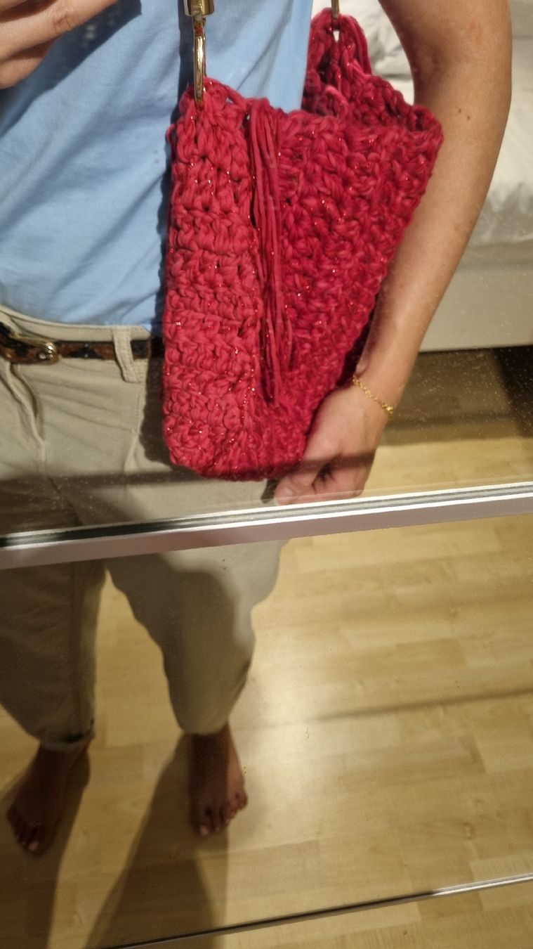 Borse da donna: Sommerliche Fransentasche "Campari", selbstgemacht – Nuovo (secondo la descrizione) da Oftringen venduto da MalousAllerlei 5