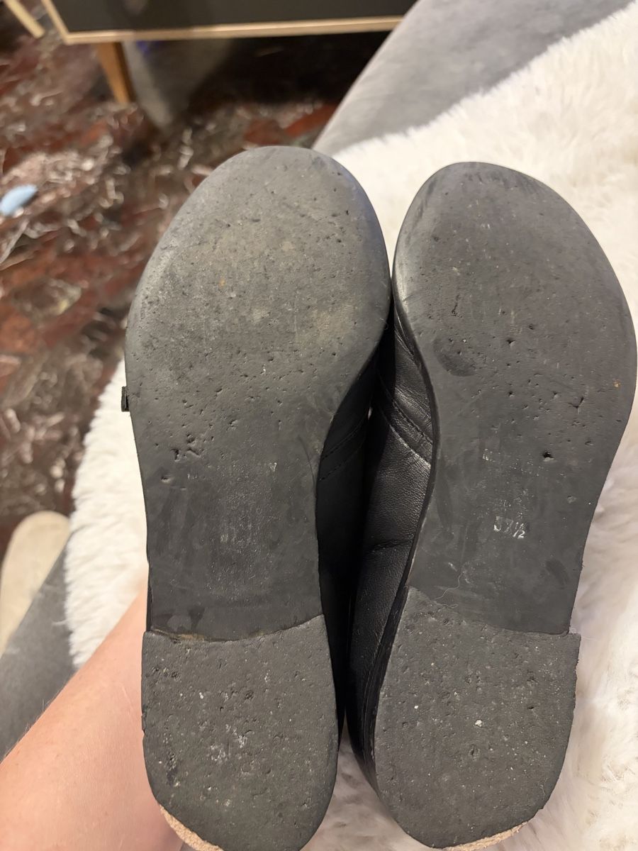 Damenschuhe: Black Leather Flats, size 37.5 - Stylish Secondhand! – Gebraucht aus Sorengo von dis_tfq6 3