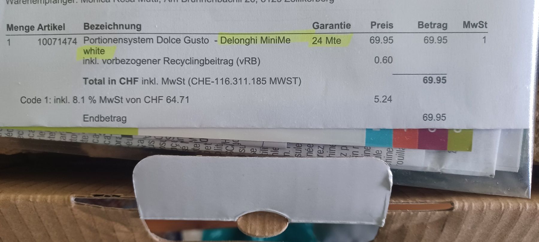 De'Longhi Macchine per caffè & Macchine per espresso: NEU, mit Garantie: Delonghi+Novamatic Milchschäumer – Nuovo e nell'imballaggio originale da Zollikerberg venduto da Nicolino8 1