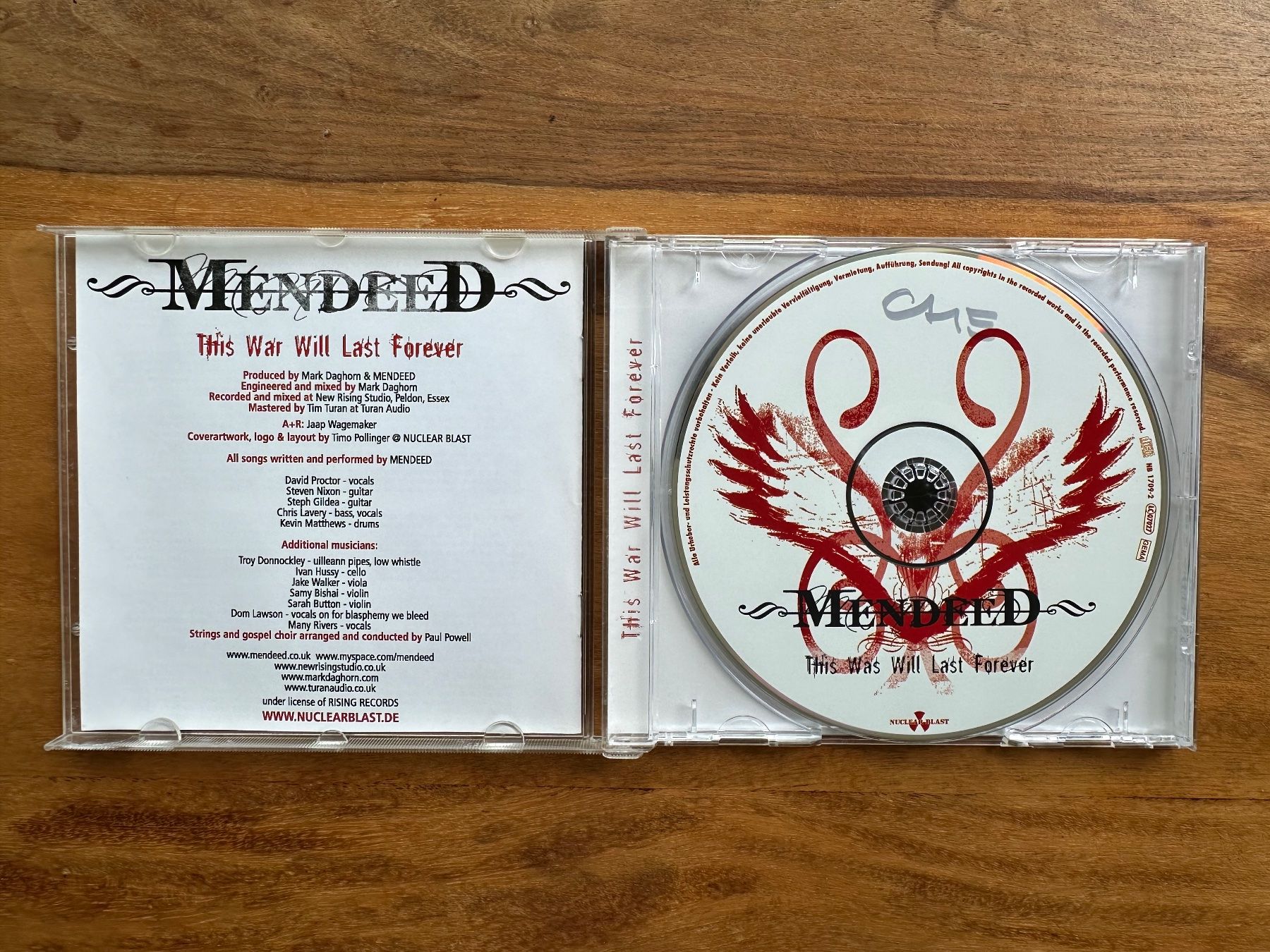 CD: Mended - This War Will Last Forever (CD) – Usato da Horgen venduto da flyingpenguin2000 1