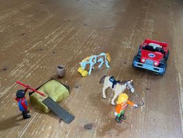 Playmobil Pferde mit Ausrüstung, Versorgung und Auto