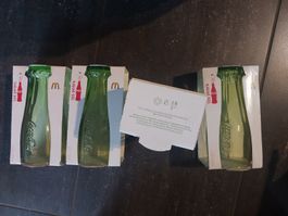 4 Cola Gläser grün