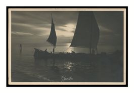 VENEZIA - 1934 "Burchio in Laguna al tramonto"