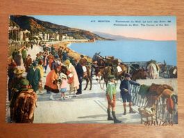 Menton, Frankreich, Fotolitho,