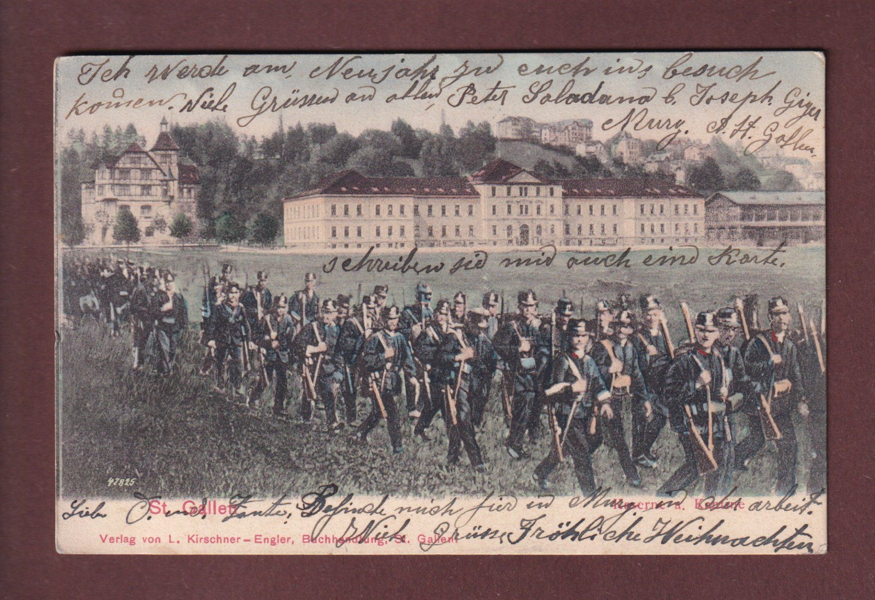 Cartoline postali: ST. GALLEN - Kaserne - Kantine – Usato da Pully venduto da nicecards