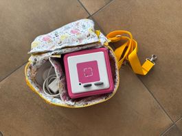 Selbstgenähte Tasche für Toniebox und Zubehör