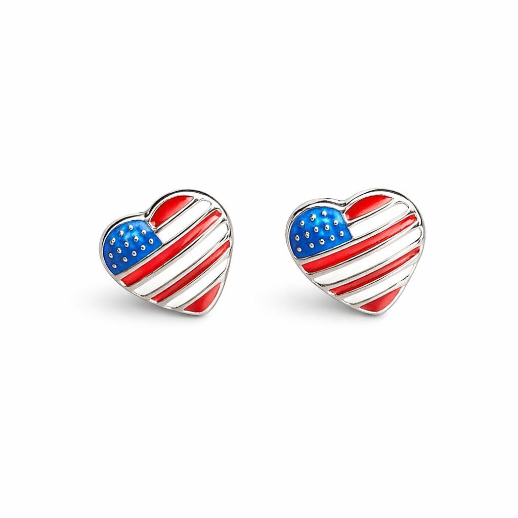 Orecchini pendenti & Orecchini a lobo: Herz Ohrstecker USA Look 1 cm – Nuovo e nell'imballaggio originale da Fully venduto da VaneaSelection