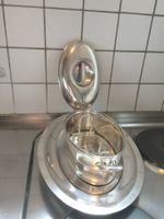 DER "VERSILBERTE TRAUM"1PFANNE/BRÄTER&1 SILBERPLATTE 60-ER