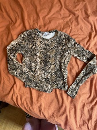 Langarmshirt/Top, Schlangenmuster Schlangen Optik, Gr. S