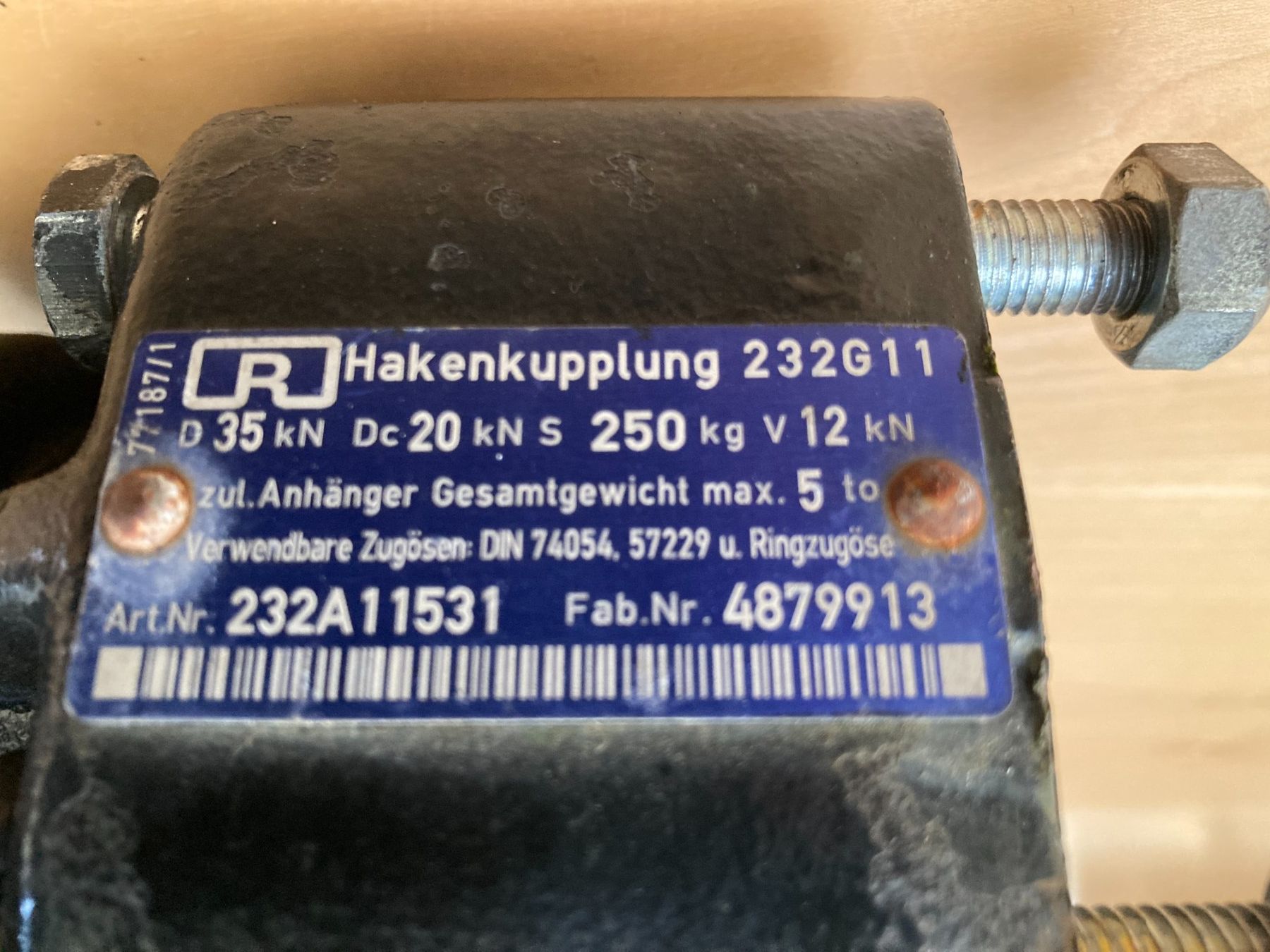 Rockinger Ganci per rimorchio: Rockinger Anhängerkupplung, Hackenkupplung – Usato da Cham venduto da WB2223 3