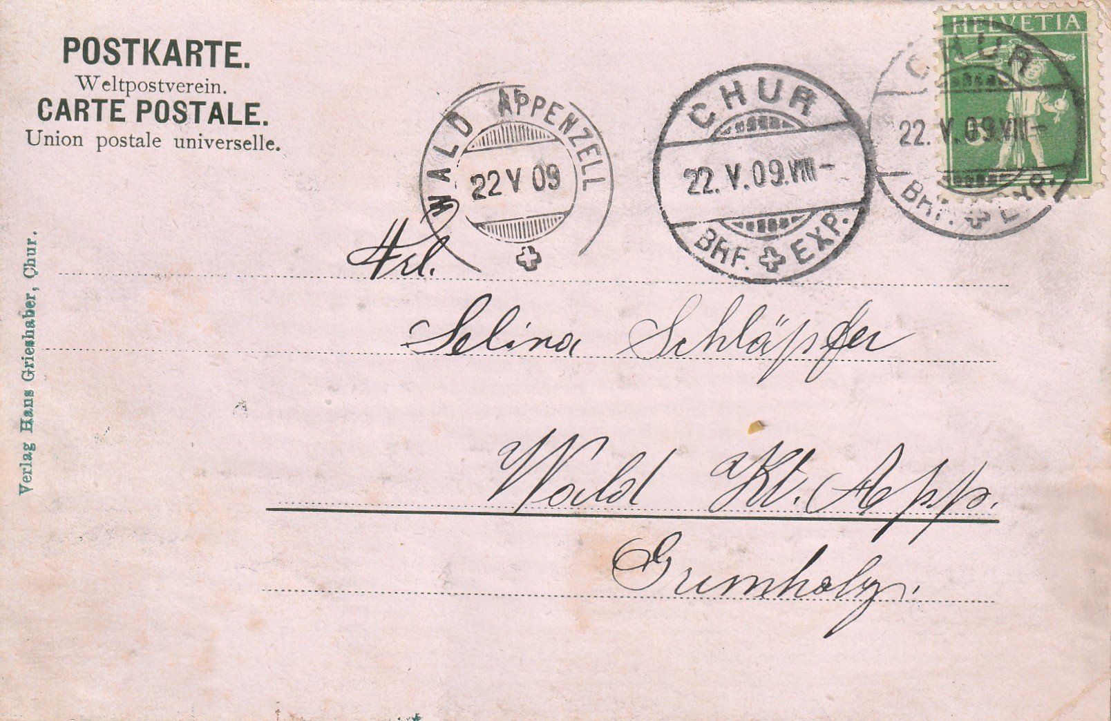 Cartes postales: Chur Obertor Prägekarte – D'occasion à Rorschacherberg par fratovi2 1