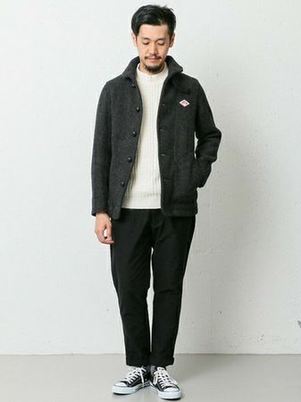 Danton rundkragen Mantel, Workwear, Grösse 40, anthrazit
