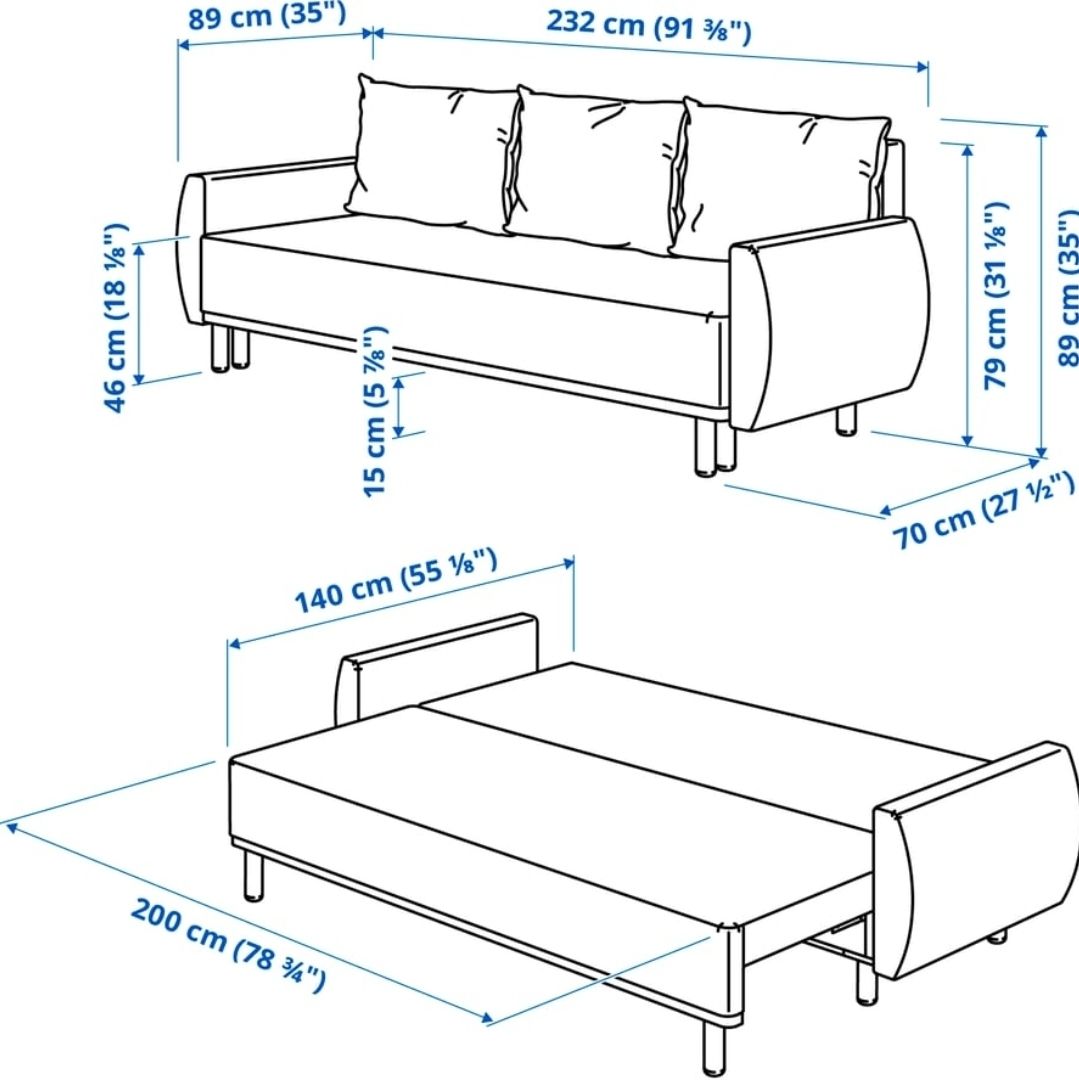 Divani: IKEA GRUNNARP 3er-Bettsofa, Gunnared hell braunrosa – Usato da Wittenbach venduto da Efe21 2