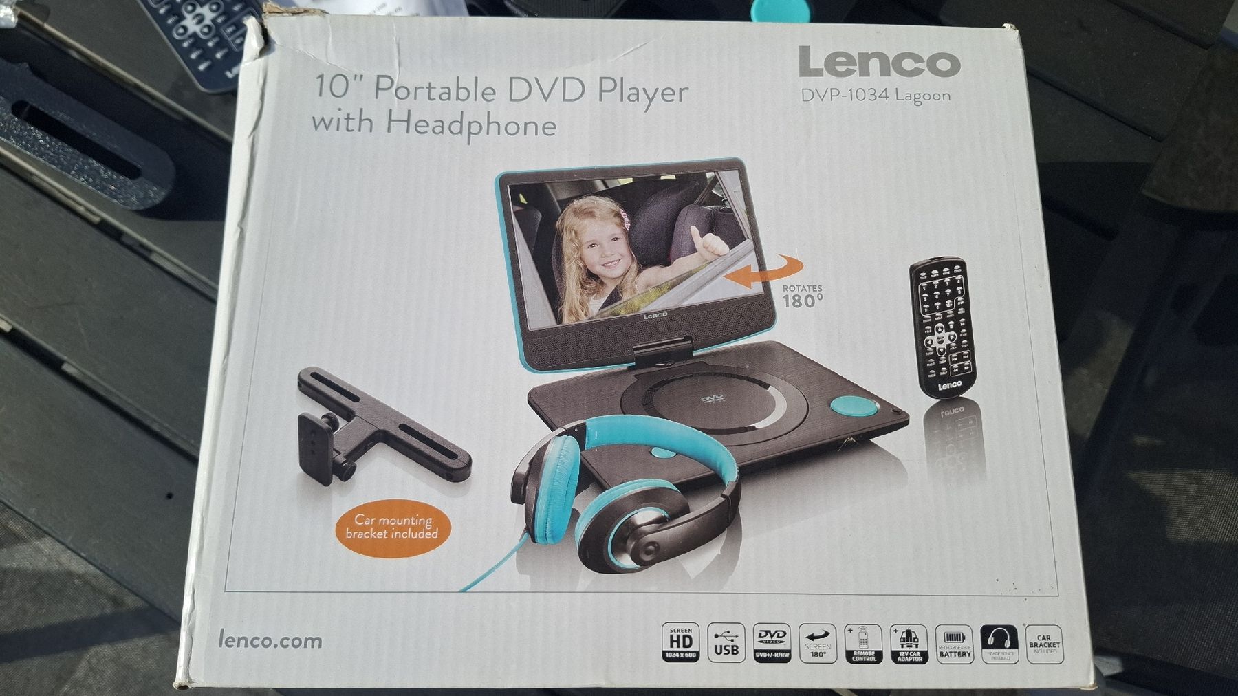 Lenco Tragbarer Mediaplayer: Tragbarer Lenco DVD Player 10" mit Kopfhörer – Gebraucht aus Watt von Gubrist