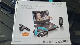 Tragbarer Lenco DVD Player 10" mit Kopfhörer
