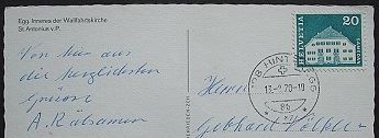 Cartes postales: EGG Inneres der Wallfahrtskirche St. A. – D'occasion à Jona par philajona 1