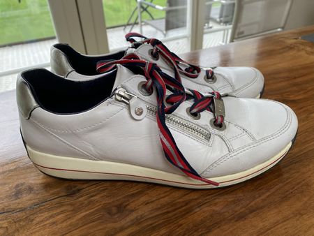 Ara Damen Leder Sneakers Gr.7 oder 40.5 weiss
