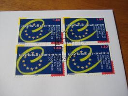 Liechtenstein 2001, Vorsitz Europarat, Einzel + 4erbl