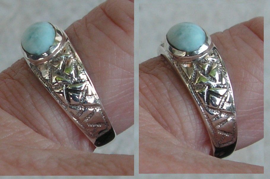 Anelli: ♥ RING / LARIMAR - ATLANTIS STEIN / GROSSE 55  ♥ – Nuovo (secondo la descrizione) da Derendingen venduto da Editka 6