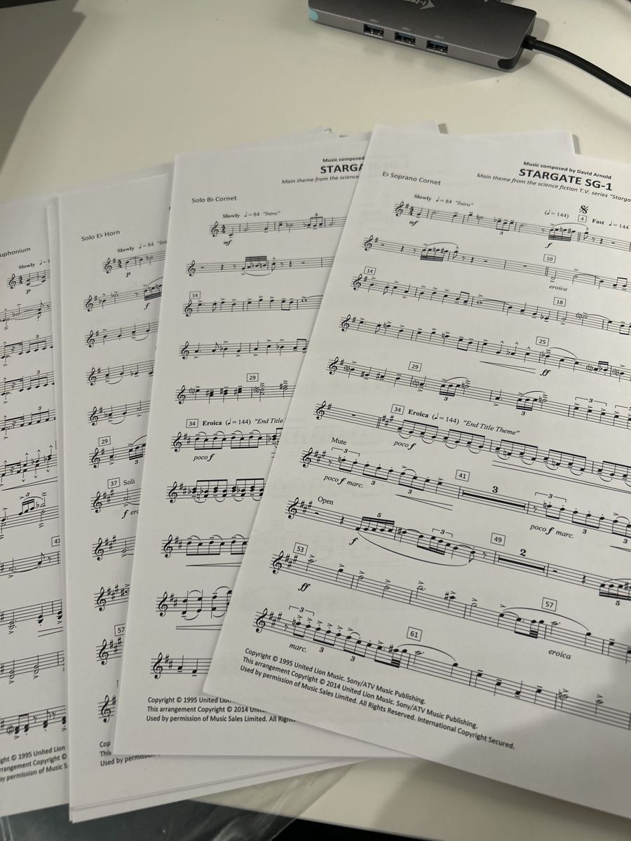 Libri: Brass Band Noten: Stargate SG-1 – Nuovo (secondo la descrizione) da Galgenen venduto da Red27 2