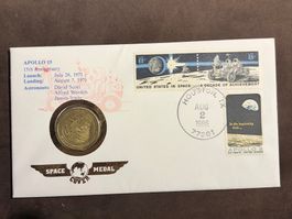 U.S.A. SPACE MEDAL BRIEF 2.8.1986 - APOLLO 15 15th Anniv.