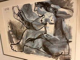 Pablo Picasso - Akt mit Spiegel - 71x101cm