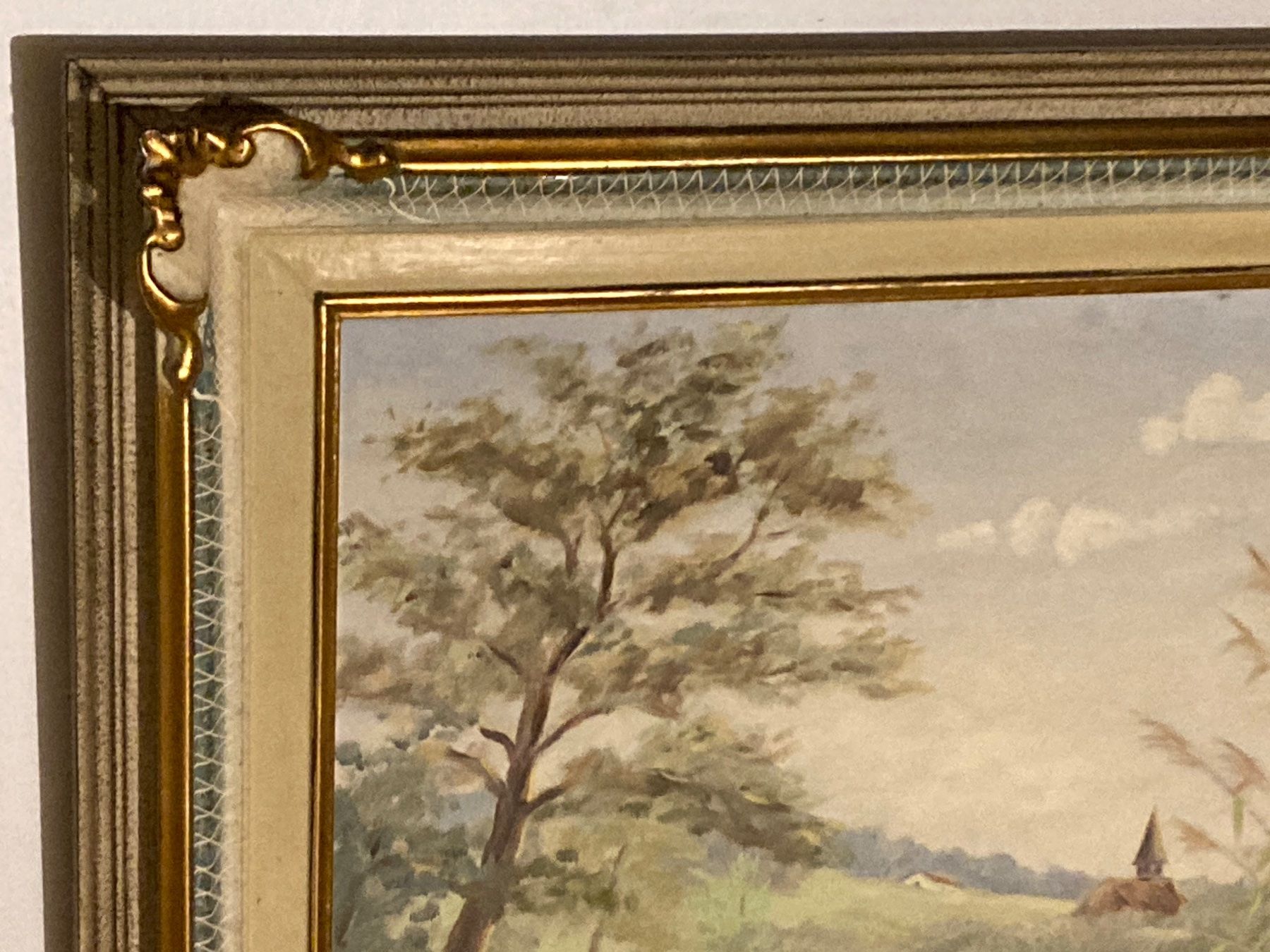 Dipinti: F. Mathys Landschaftsgemälde signiert mit Fluss, Baum, Boot – Usato da Hirzel venduto da pjn_d7xp 3